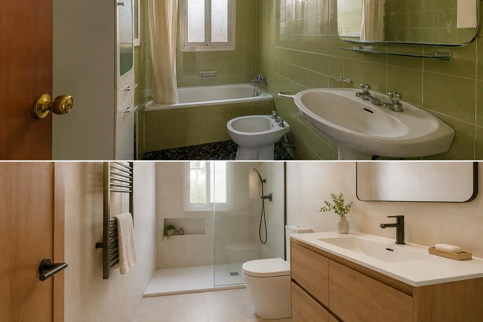 Antes y después: Baño con más luz