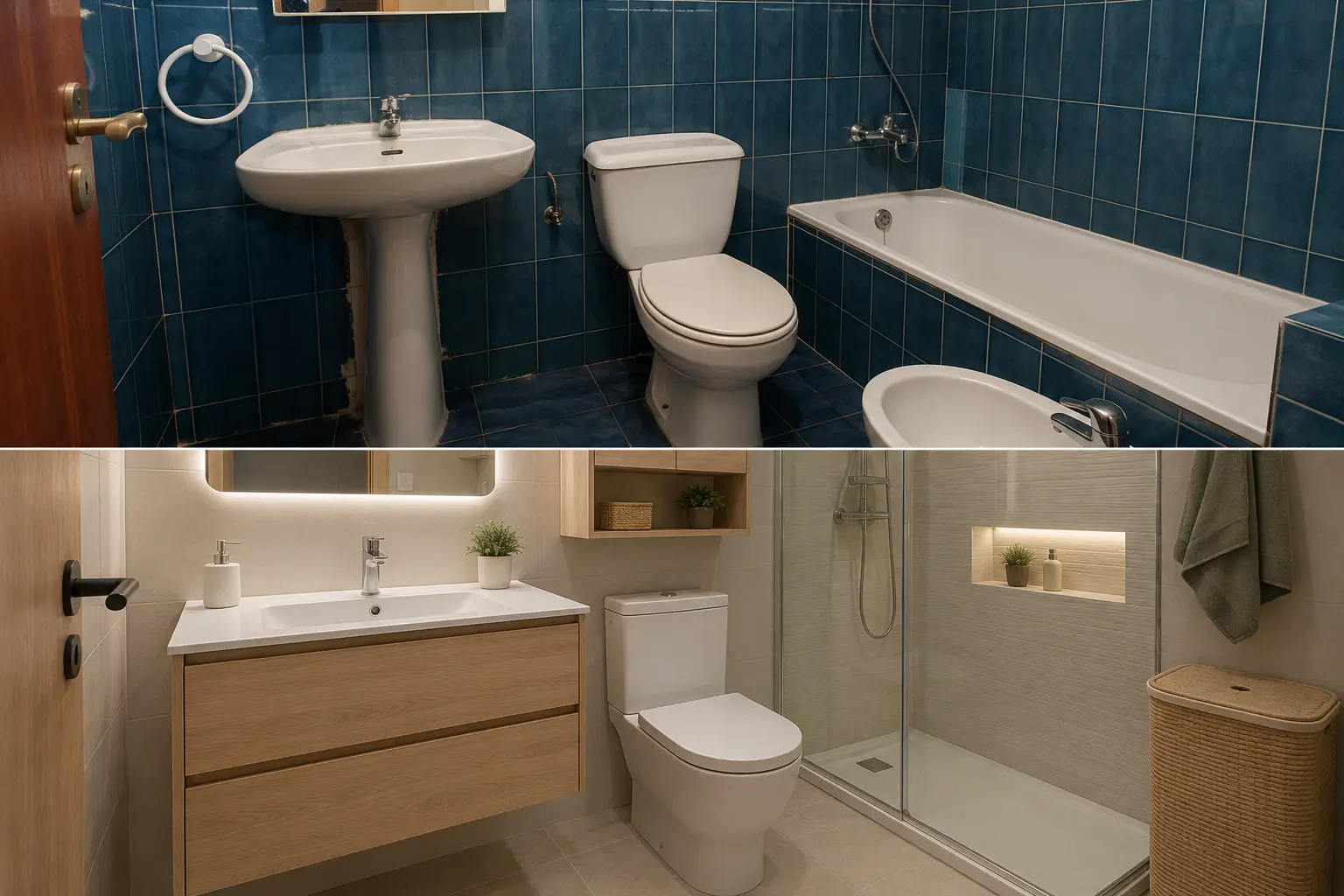 Antes y después: Baño pequeño mejor resuelto