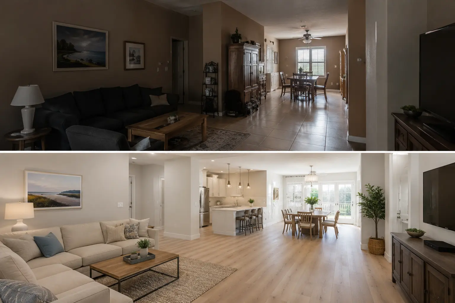 Antes y después: Salón y comedor con nueva vida