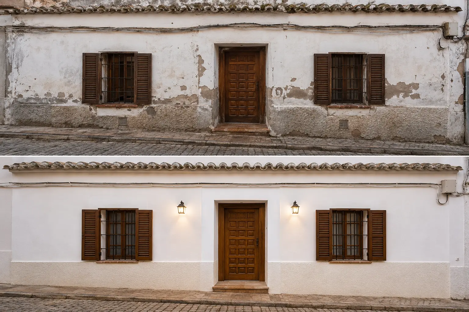 Antes y después: Fachada rehabilitada