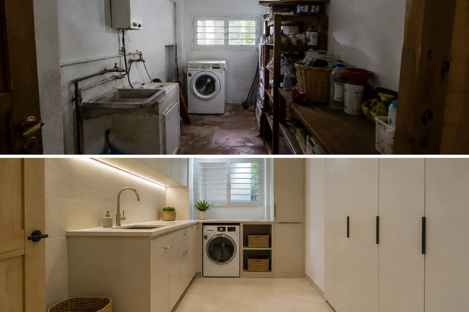 Antes y después: Lavadero organizado